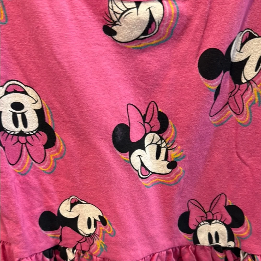 Like new Disney Pink Dress with Minnie Mouse Print - Picture 3 of 3